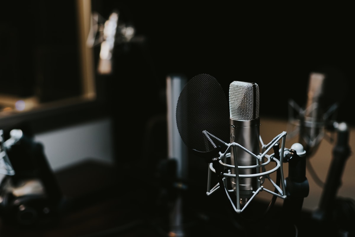 Microphone de studio du podcast Synapse Event